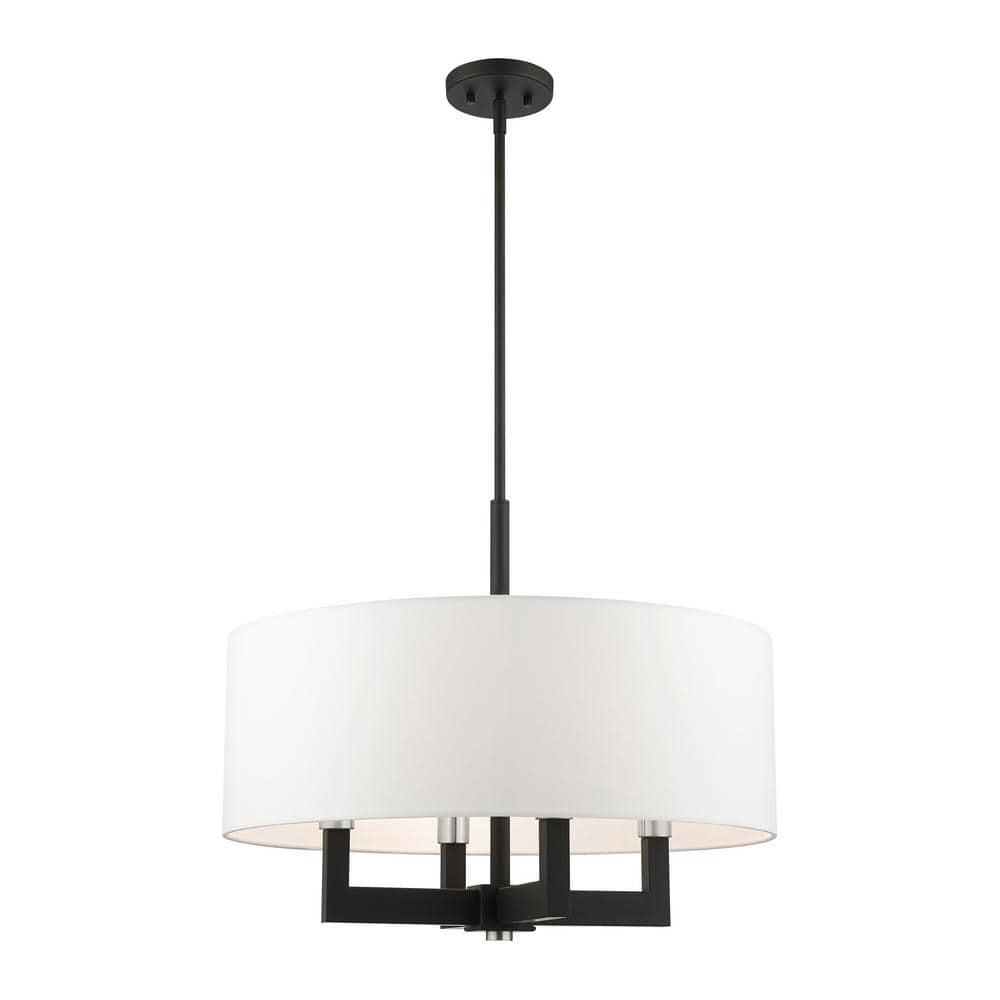 Livex Lighting Cresthaven 4 - Light Chandelier in  Black