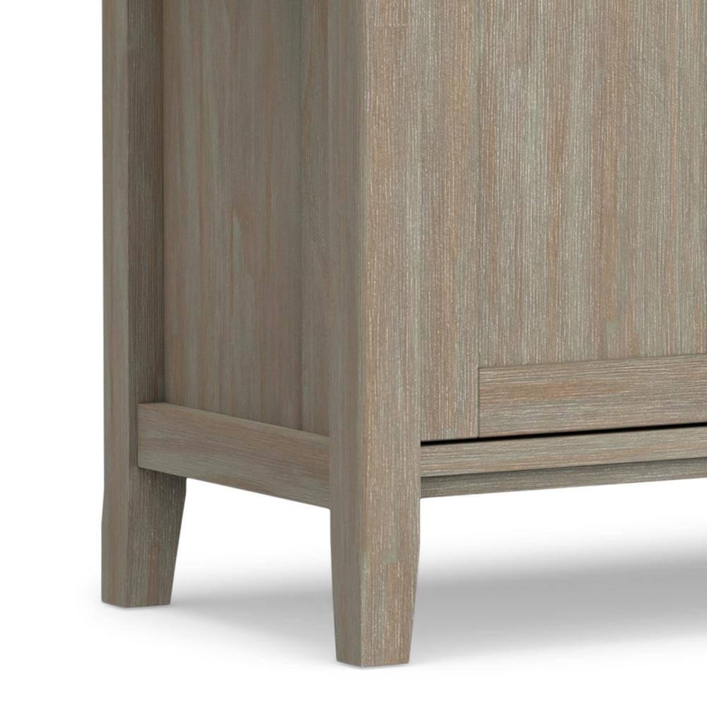 Simpli Home Warm Shaker 72"W Solid Wood TV Stand for TVs up to 80" with 4 Storage Cabinets and 2 Drawers