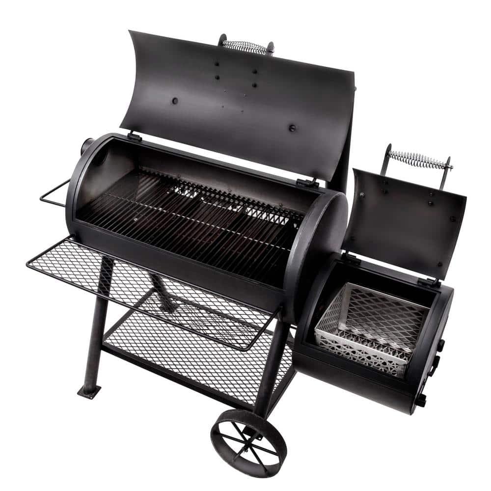 Oklahoma Joe's Oklahoma Joe's 1060 sq. in. Longhorn Reverse Flow Offset Smoker, Black