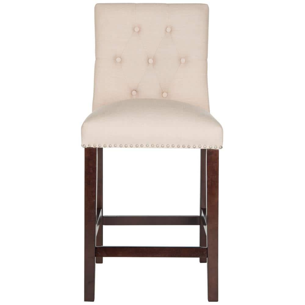Norah Counter Stool (Set of 2) - FOX6209 - Beige - Safavieh Couture