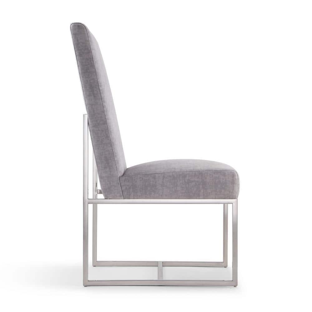 Element Velvet Dining Chair Gray - Manhattan Comfort