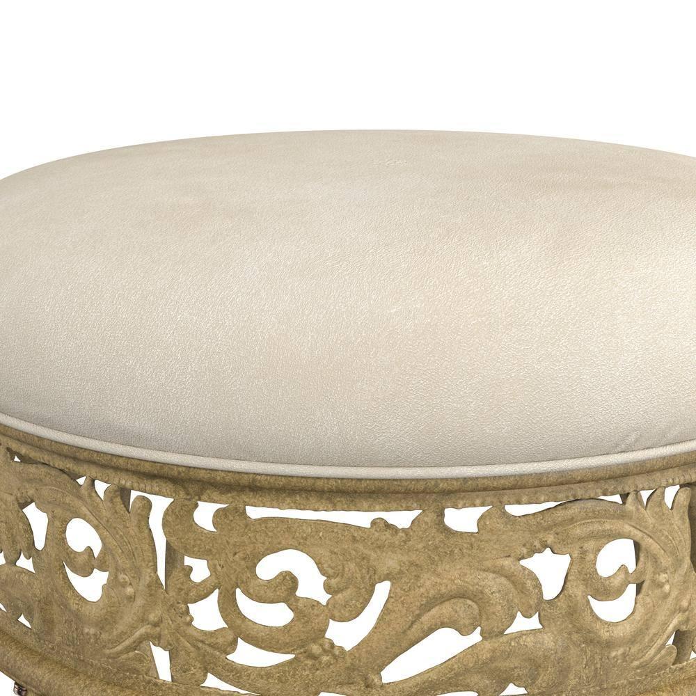 Villa III Antique Beige/Fawn Vanity Stool