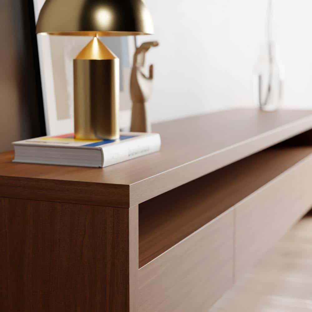Sylvan TV Stand for TVs up to 60" Cream - Manhattan Comfort: Modern Media Console with Storage, Cable Management