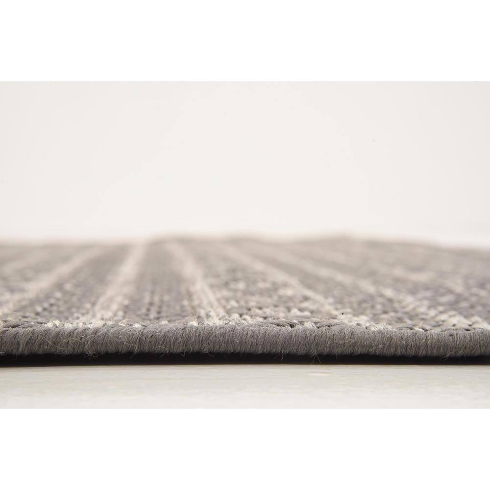 Unique Loom 6' 0 x 6' 0 Square Gray Outdoor Modern Links Area Rug