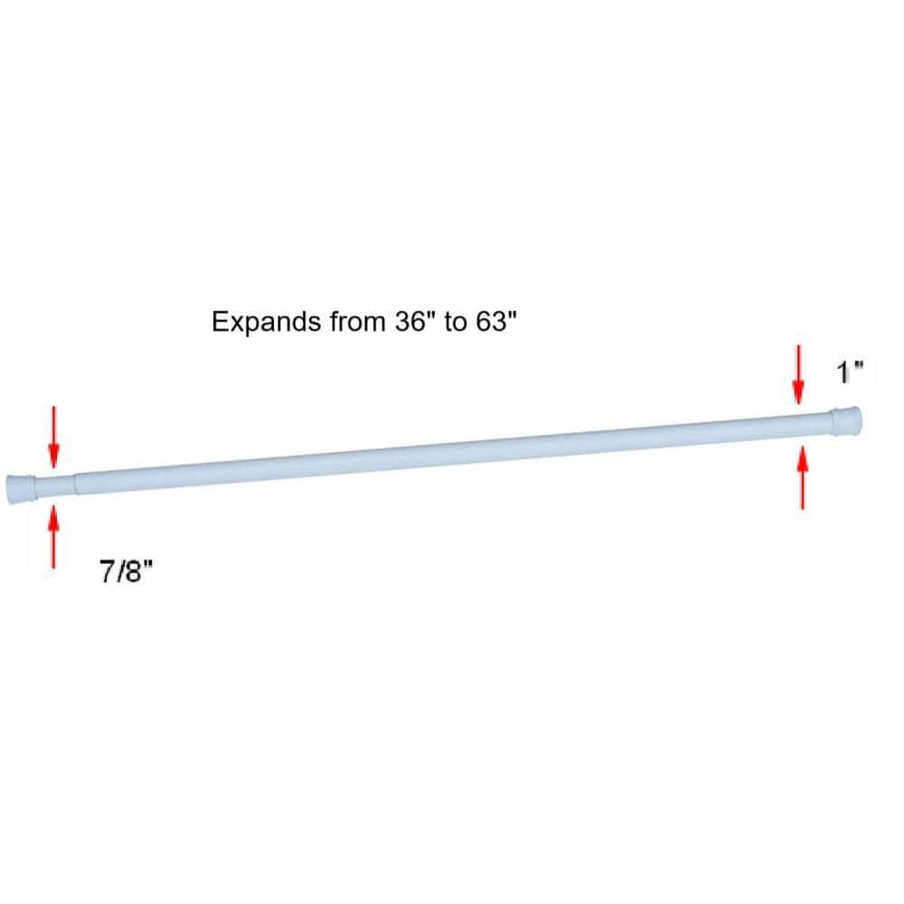 Design House Classic Adjustable Straight Tension Shower Curtain Rod for Bathroom