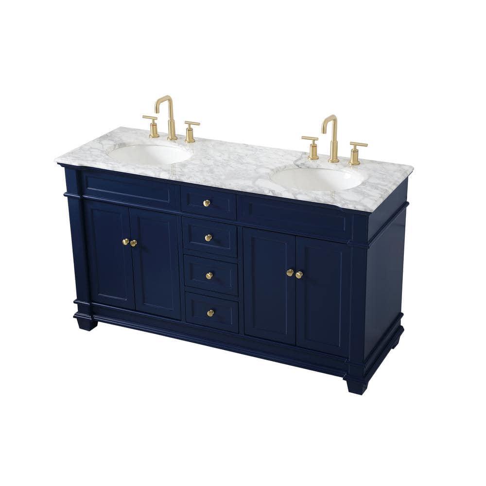 Etta Avenue™ Lydie 60'' Double Bathroom Vanity with Marble Top