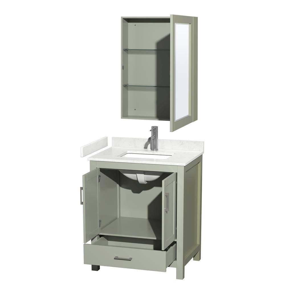 Wyndham Collection Wcs141430s-Vca-Med Sheffield 30" Free Standing Single Basin Vanity Set