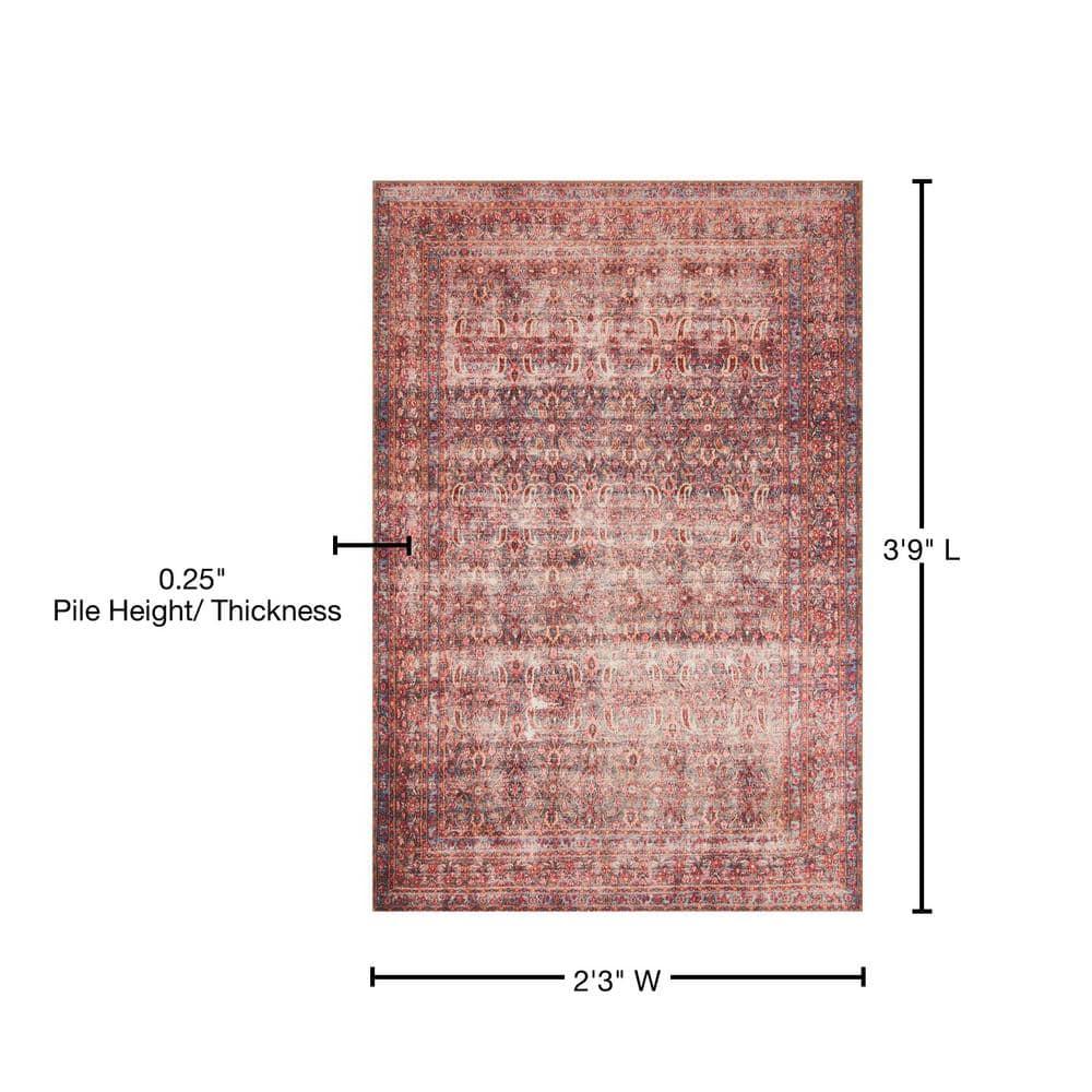 Loloi II Loren Eggplant/Crimson 2'-3" x 3'-9" Accent Rug