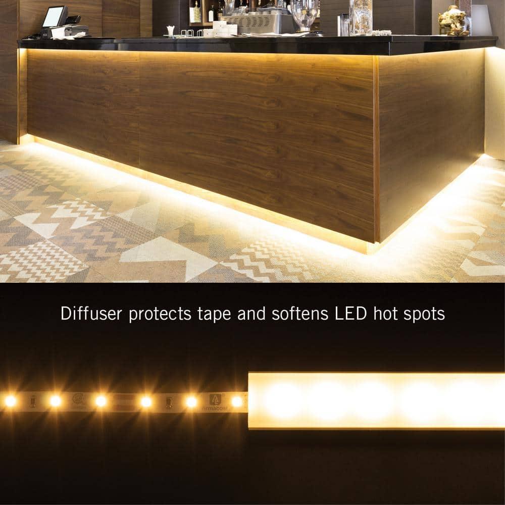 Armacost Lighting 960051 LED Tape Light Mounting Channel, Corner Mount, Silver