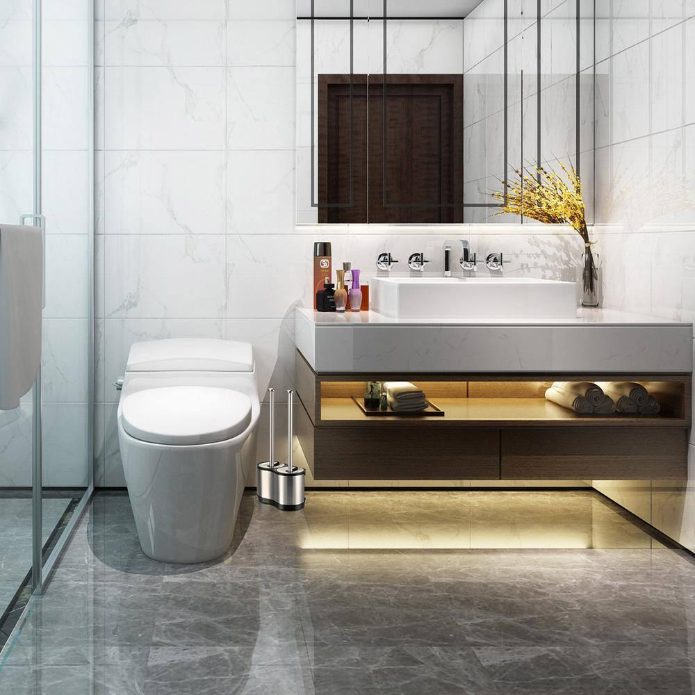 FAST APPLIANCES LLC Stainless Steel Toilet Brush And Holder | Wayfair