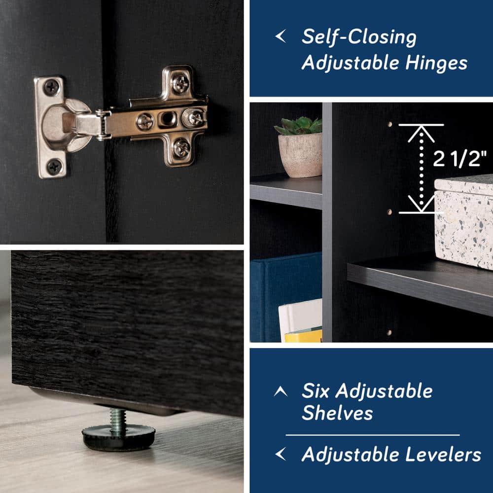 Sauder Homeplus Engineered Wood Storage Cabinet in Raven Oak Finish