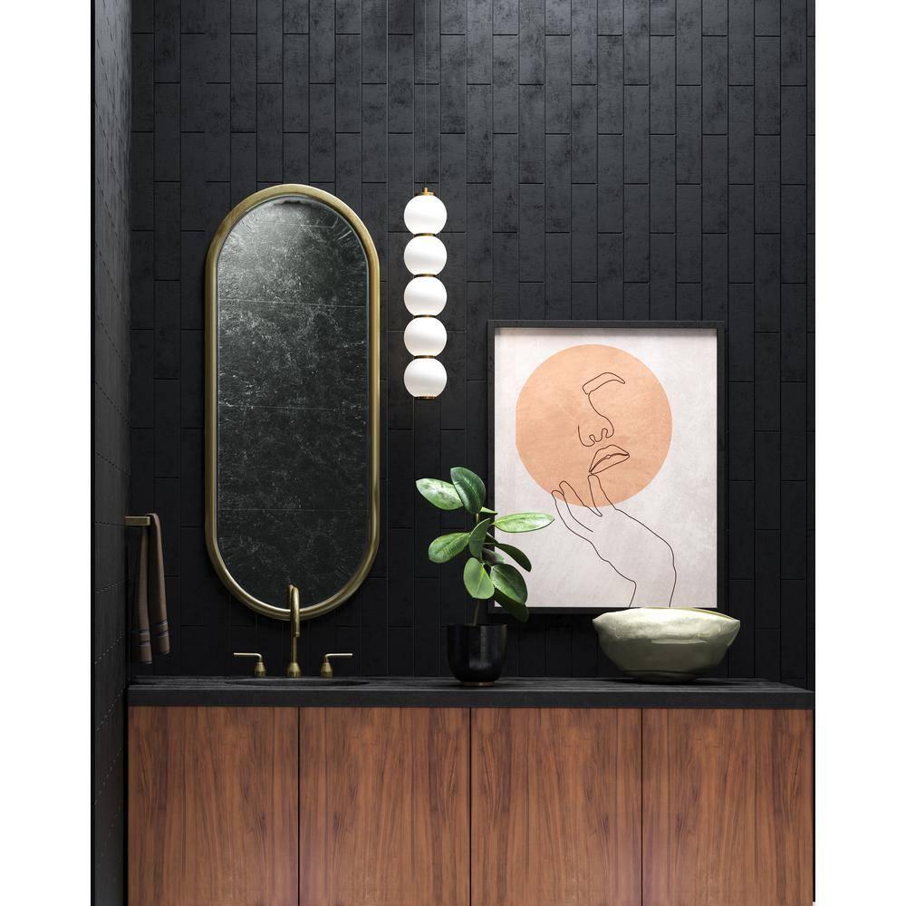 Bijou Elegance Aged Gold LED Globe Pendant Light