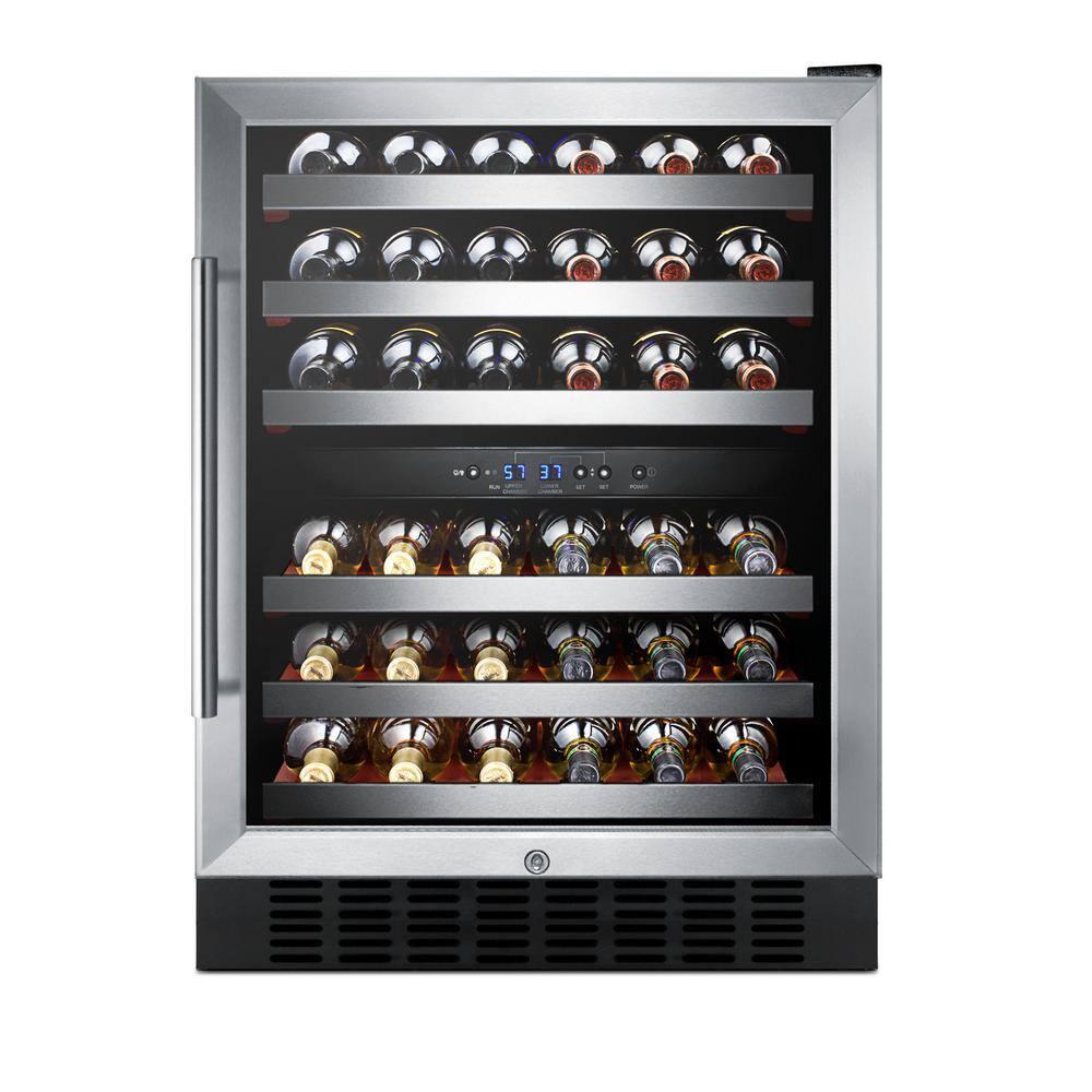Summit Appliance Summit Appliance Dual Zone 23.63'' 46 Bottle Wine Refrigerator with Reversible Door