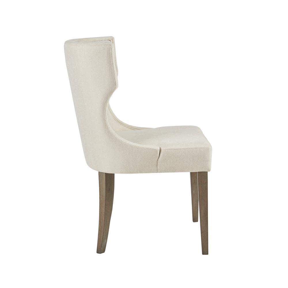 Madison Park Troy Upholstered Wingback Dining Chair Cream