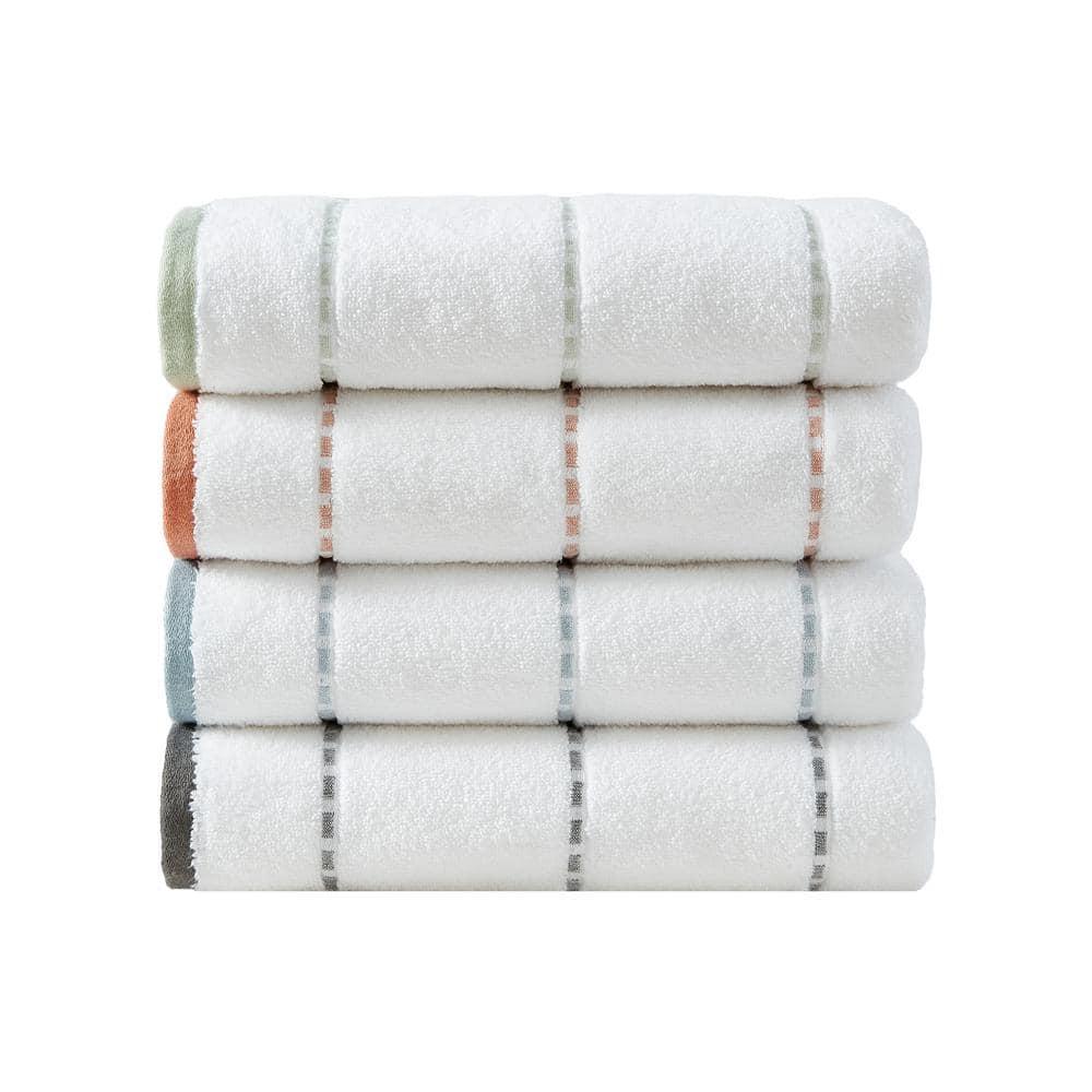 Tommy Bahama Ridley Solid Cotton Blue 3 Piece Towel Set