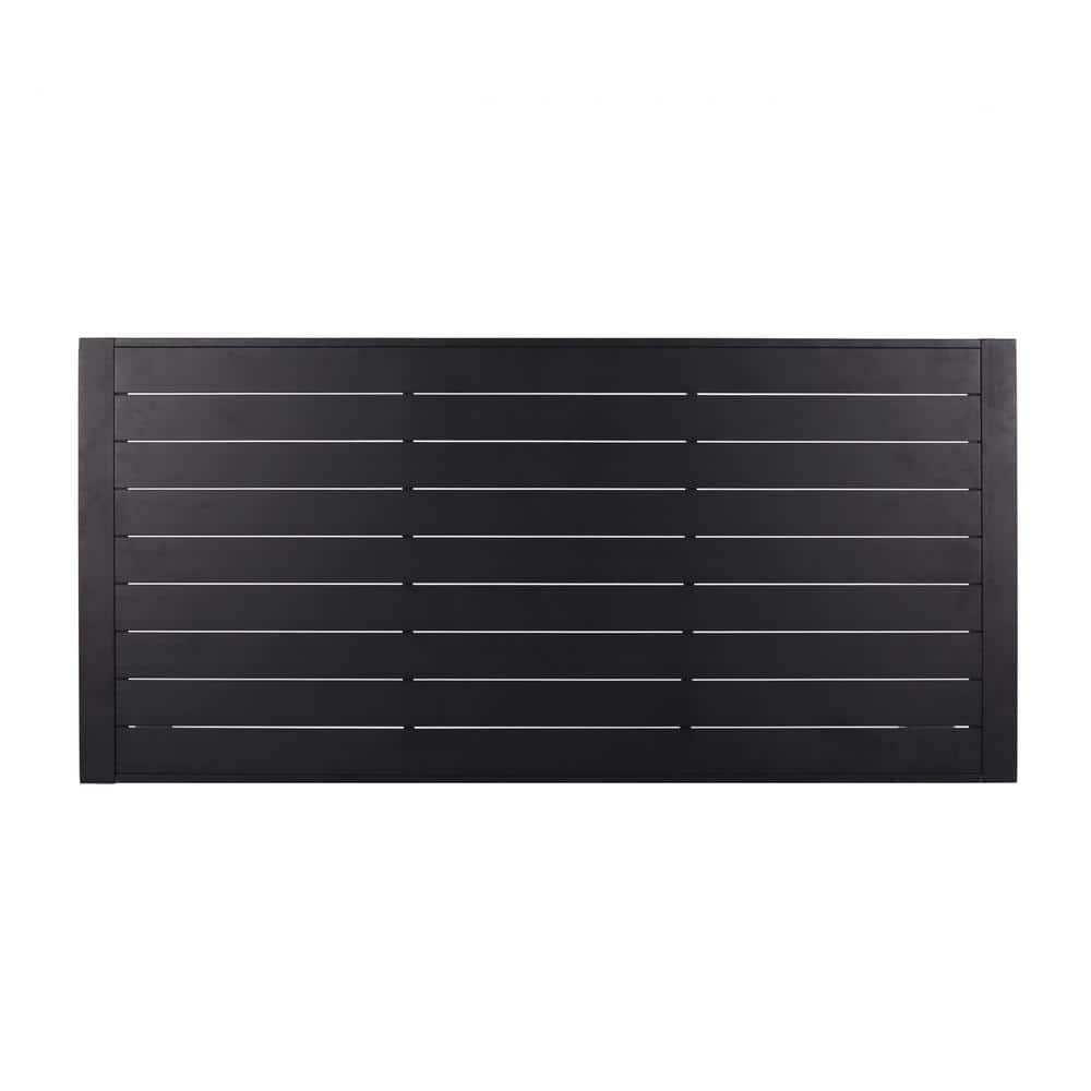 Combes Aluminum Outdoor Dining Table, Black