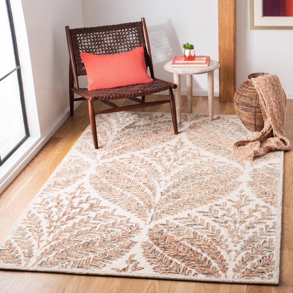 Capri CPR208 Tufted Indoor Area Rug - Ivory/Brown - 4'x6' - Safavieh