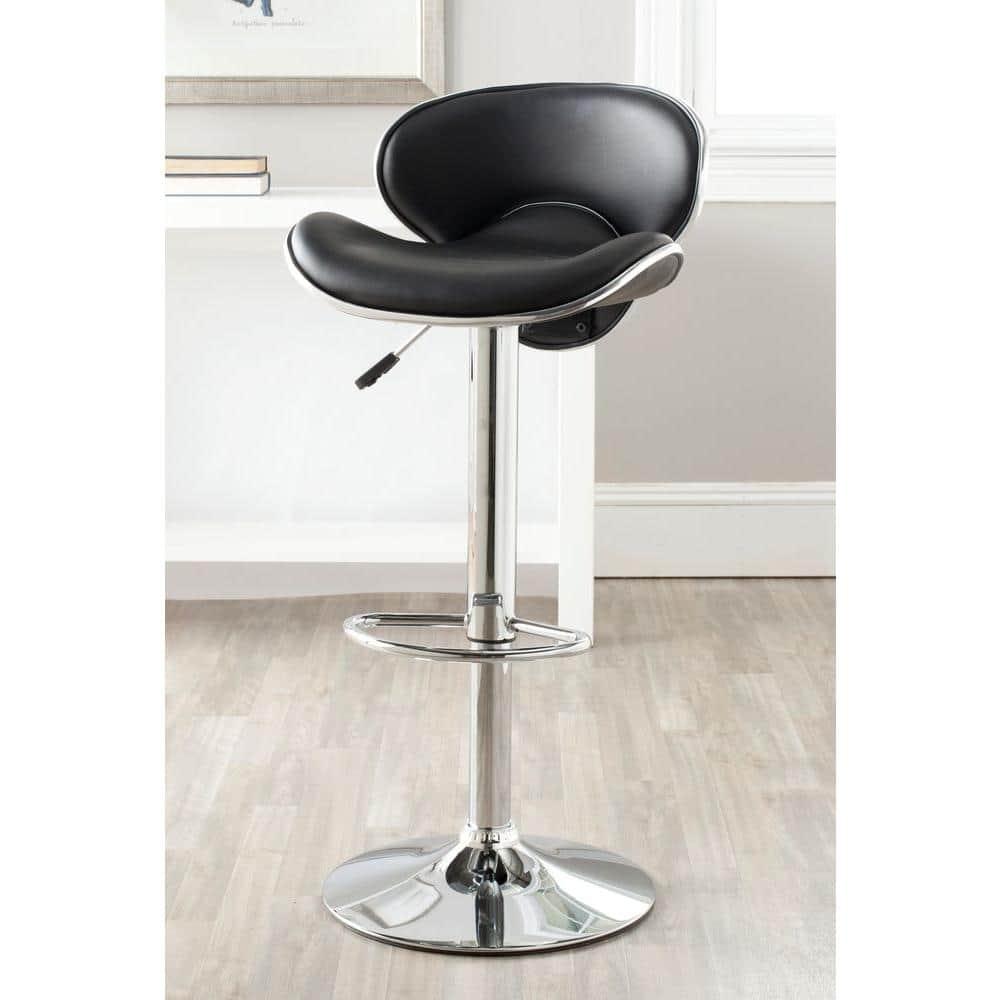 Shambi Swivel Bar Stool - Black - Safavieh