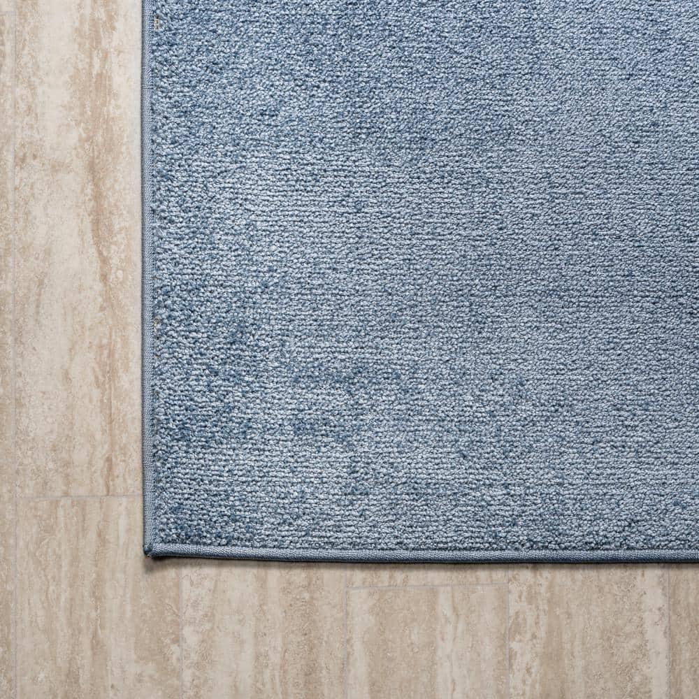 8'x10' Haze Solid Low-Pile Area Rug, Classic Blue - JONATHAN Y