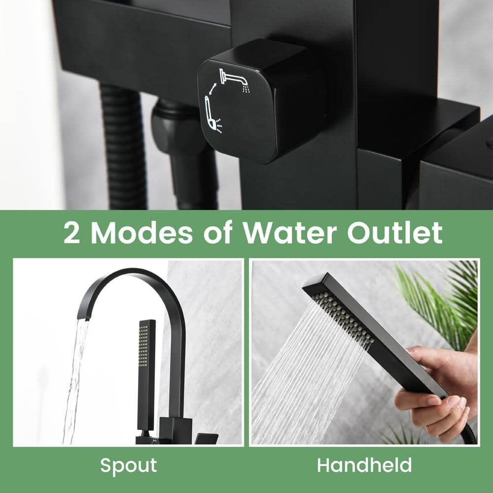 Floor Tub Filler with Diverter