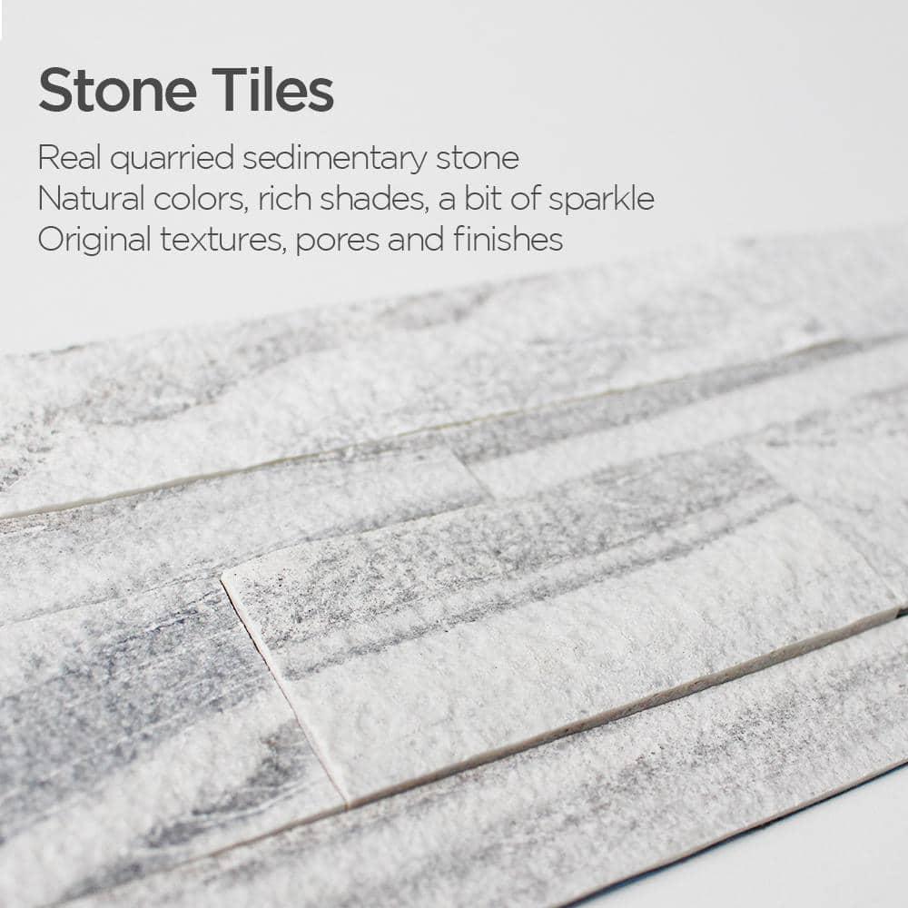 5.9'' W x 23.6'' L Natural Stone Peel and Stick Mosaic Tile