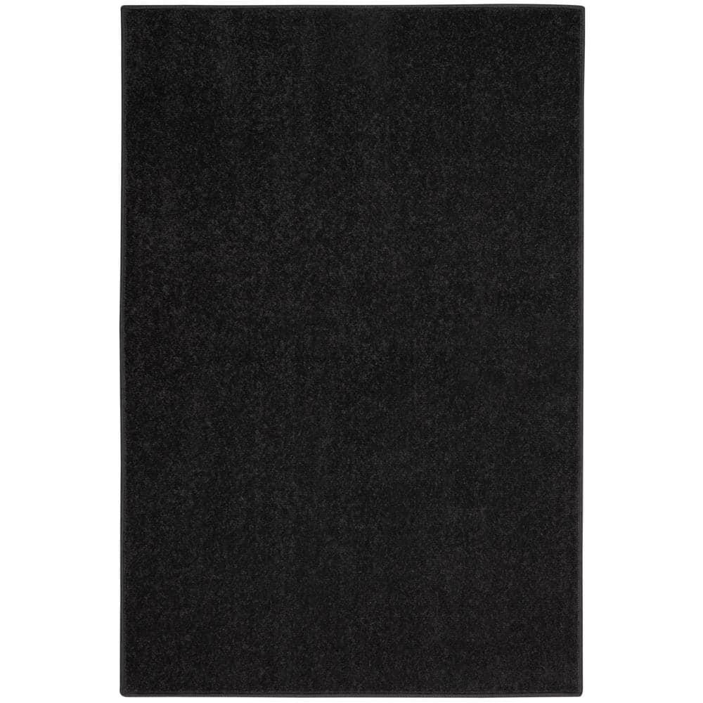 Nourison Essentials Easy Care Indoor Outdoor Area Rug - Black 2' x 4'