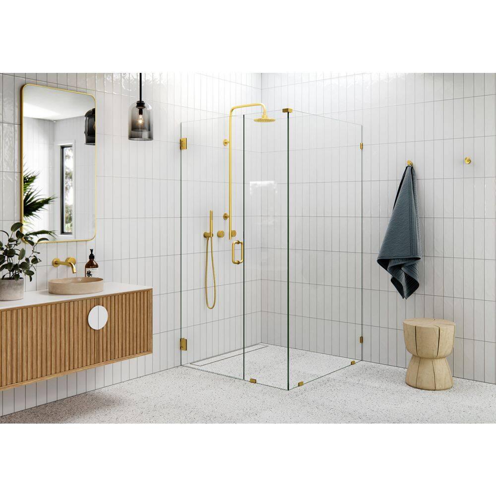 Glass Warehouse 78" H Pivot Frameless Shower Door 90-WH-42-38-SB