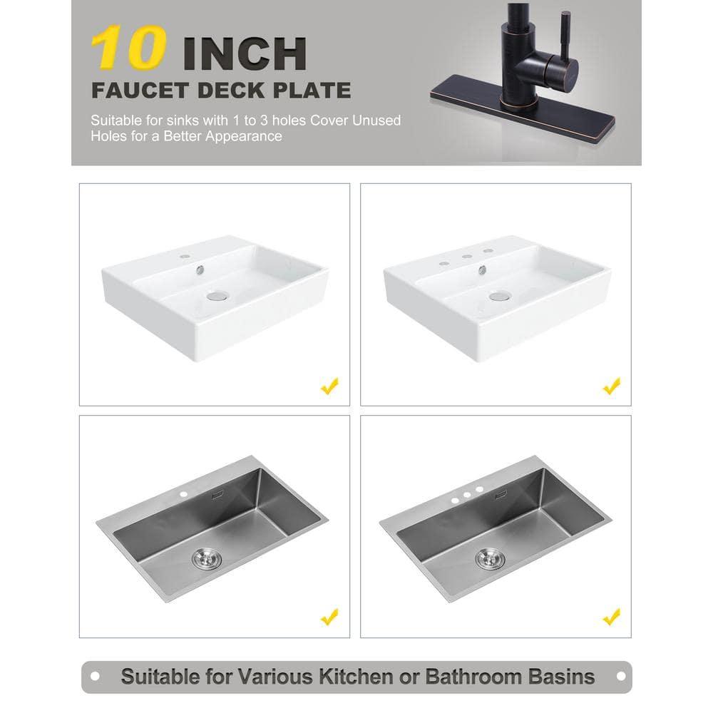 iVIGA 10" Sink Faucet Hole Cover Deck Plate