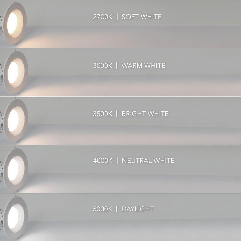 Maxxima 12 Pack 5 in. & 6 in. 5 CCT Retrofit Recessed LED Downlight - 1300 Lumens, E-26 Quick Connect, Dimmable, Color Selectable 2700K-5000K (2700K/3000K/3500K/4000K/5000K), Ideal for Contractors