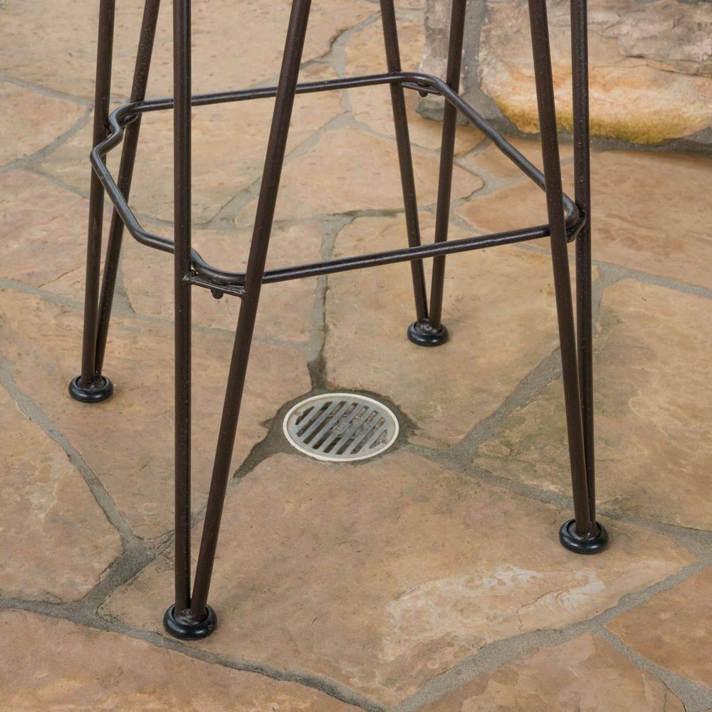 Noble House Denali Outdoor Teaked Acacia Wood Barstools (Set of 2)