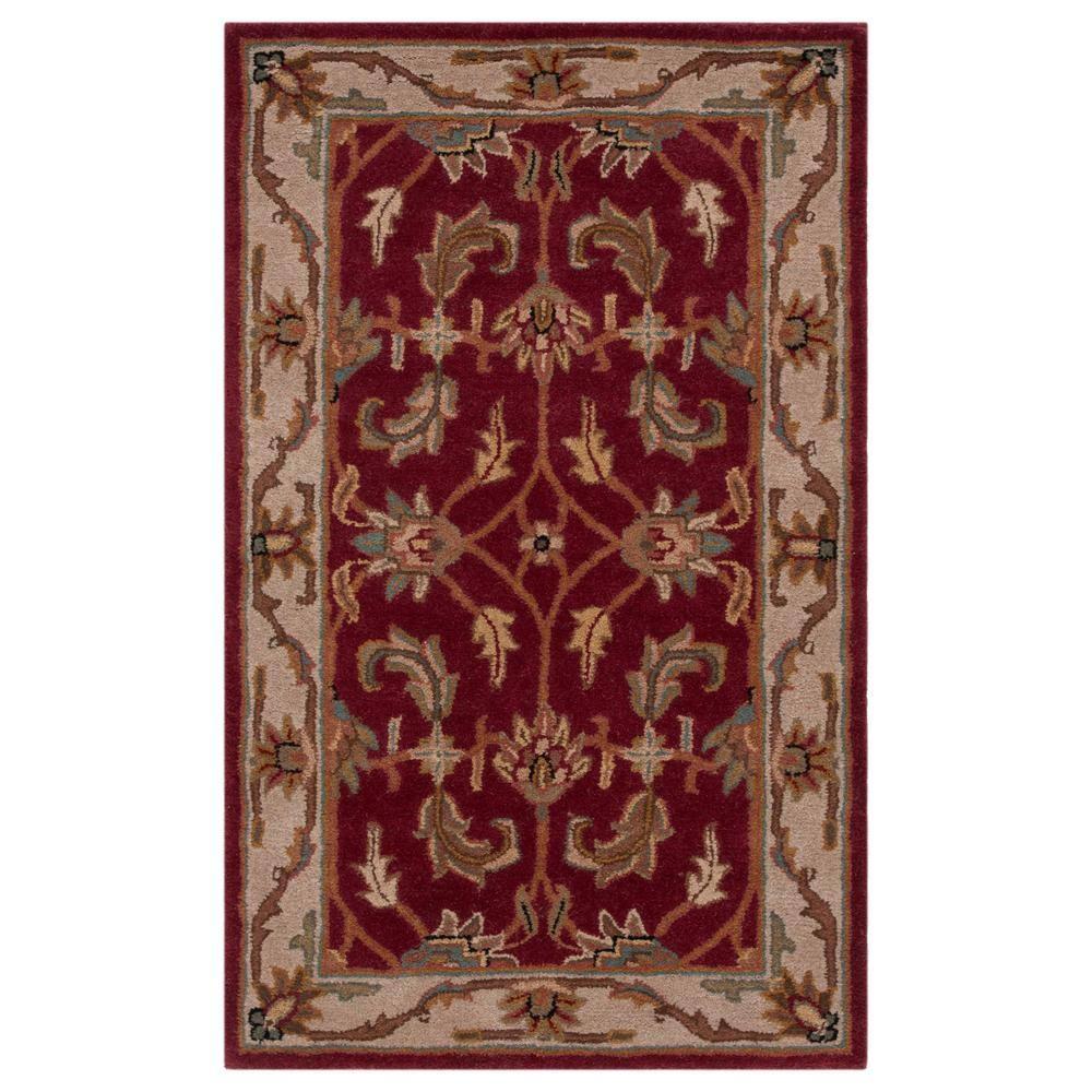Heritage HG628 Hand Tufted Area Rug - Red/Ivory - 4'x6' - Safavieh.