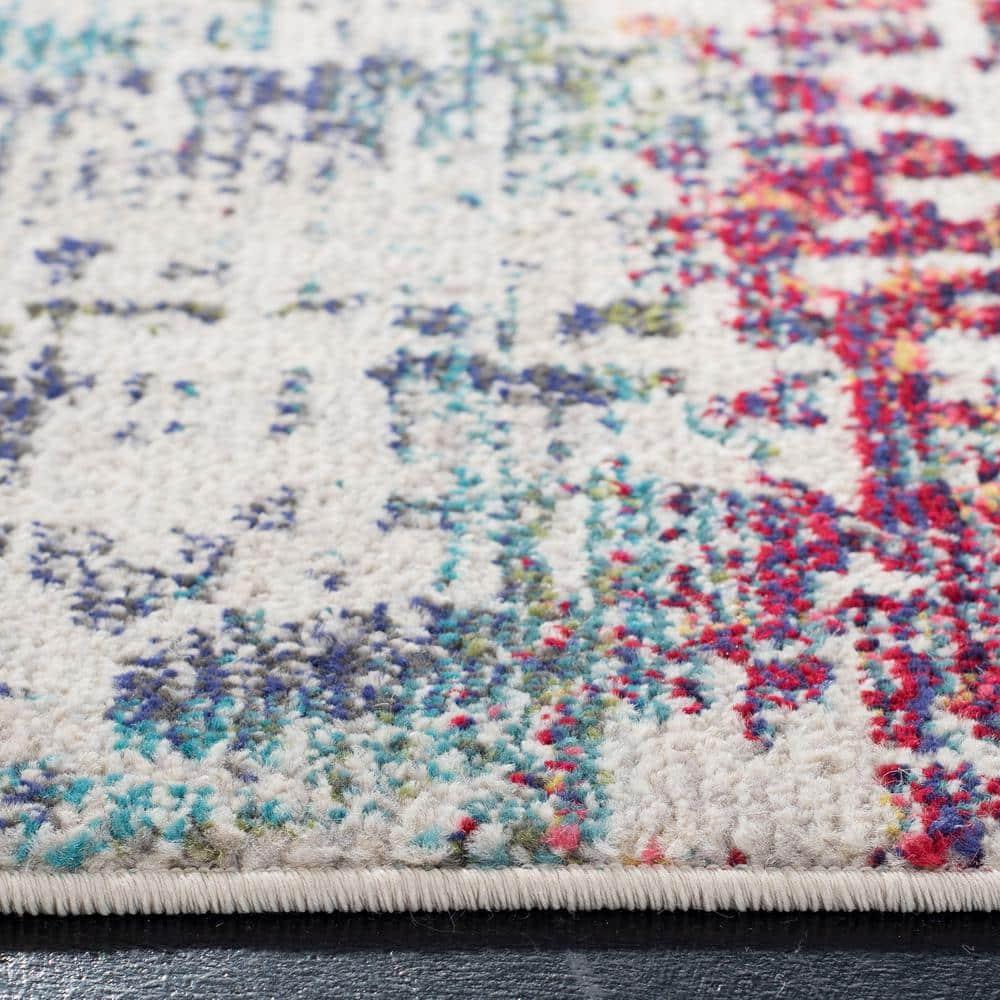 Madison MAD469 Power Loomed Indoor Area Rug - Blue/Green - 4'x6' - Safavieh
