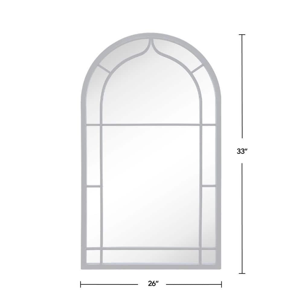 FirsTime & Co. Dark Gray Ariana Wall Mirror, Farmhouse, Arched, 20 x 1 x 33 in