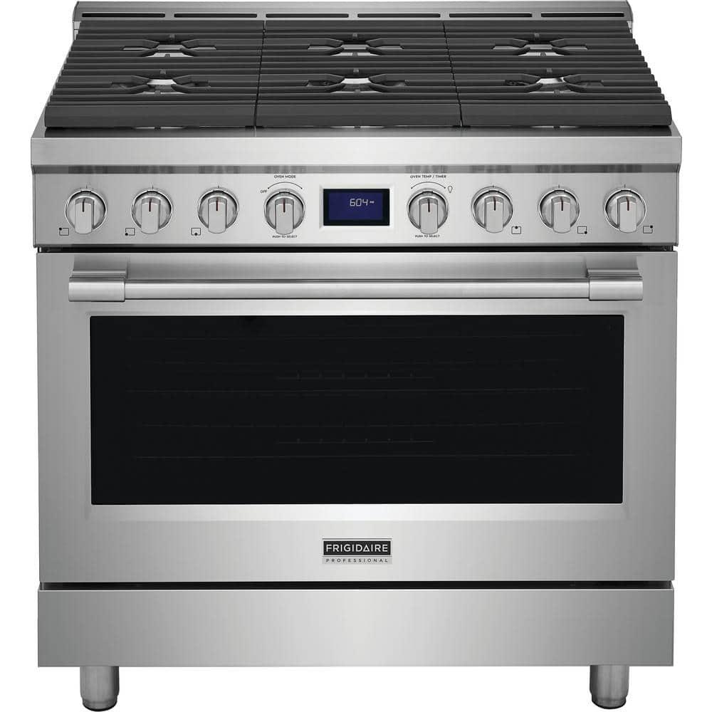 Frigidaire Pcfg3670a 36" Wide 4.4 Cu. Ft. Free Standing Gas Range - Stainless Steel