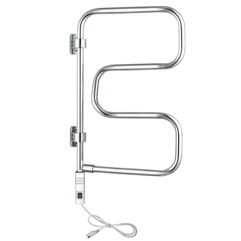 WarmlyYours TW-E4PCP Elements Towel Warmer, Polished Chrome, Plug-in, 4 Bars