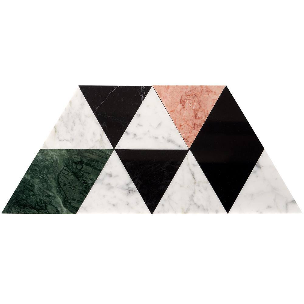 Prisma 7.75" x 13.5" Geometric Marble Mosaic Wall & Floor Tile (0.73 Sq. Ft. / Sheet)