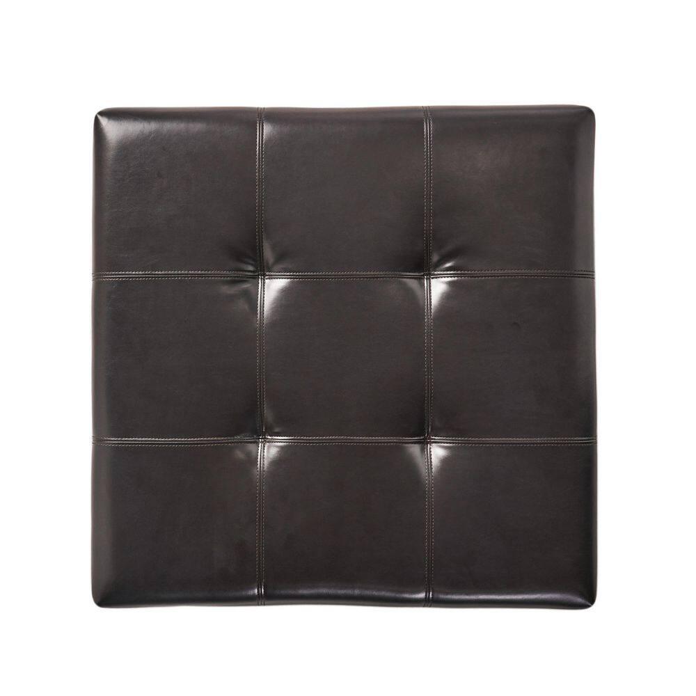 Richmond Bonded Leather Storage Ottoman Espresso: Coffee Table & Seating - Christopher Knight Home