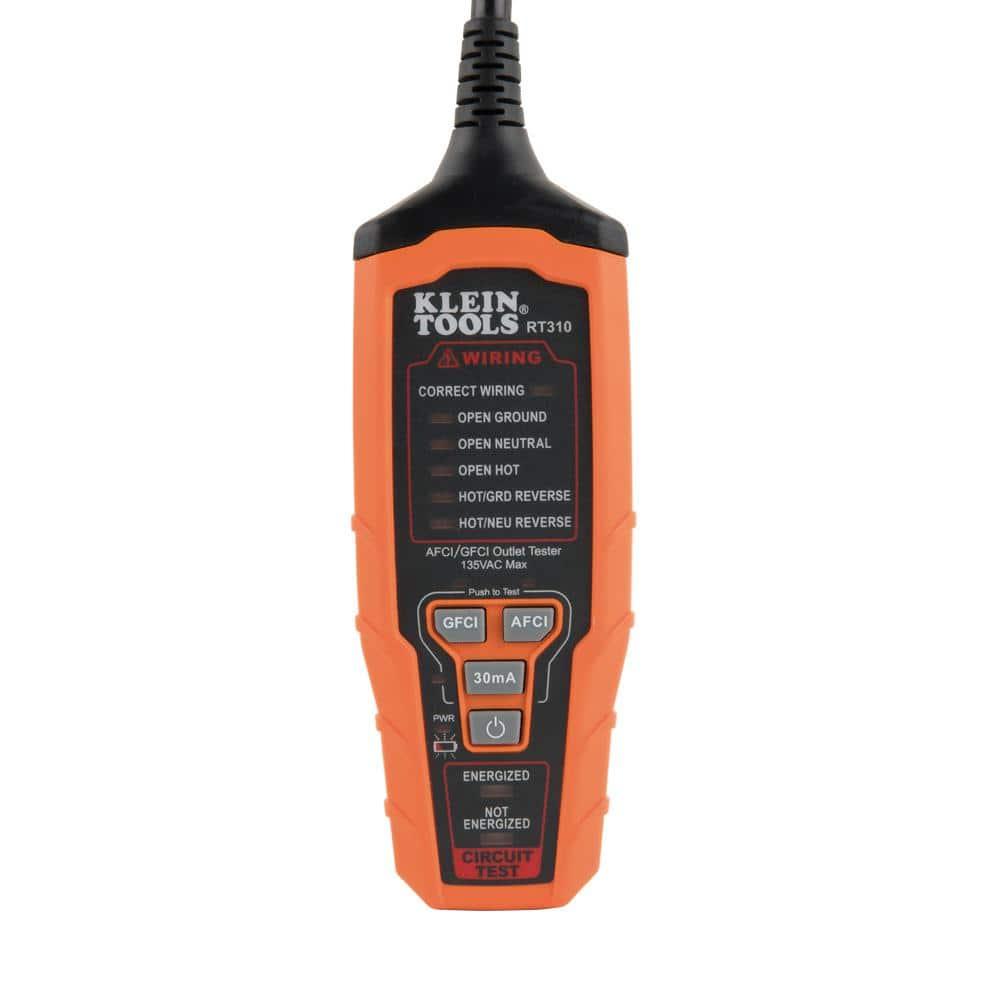 Klein Tools RT310 AFCI / GFCI Outlet Tester for N.American AC Outlets ETL Listed