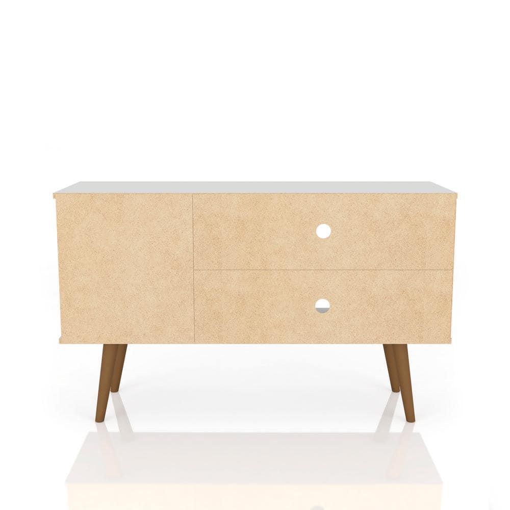 Liberty Mid-Century Modern 2 Shelves and 1 Door TV Stand for TVs up to 46" - Manhattan Comfort