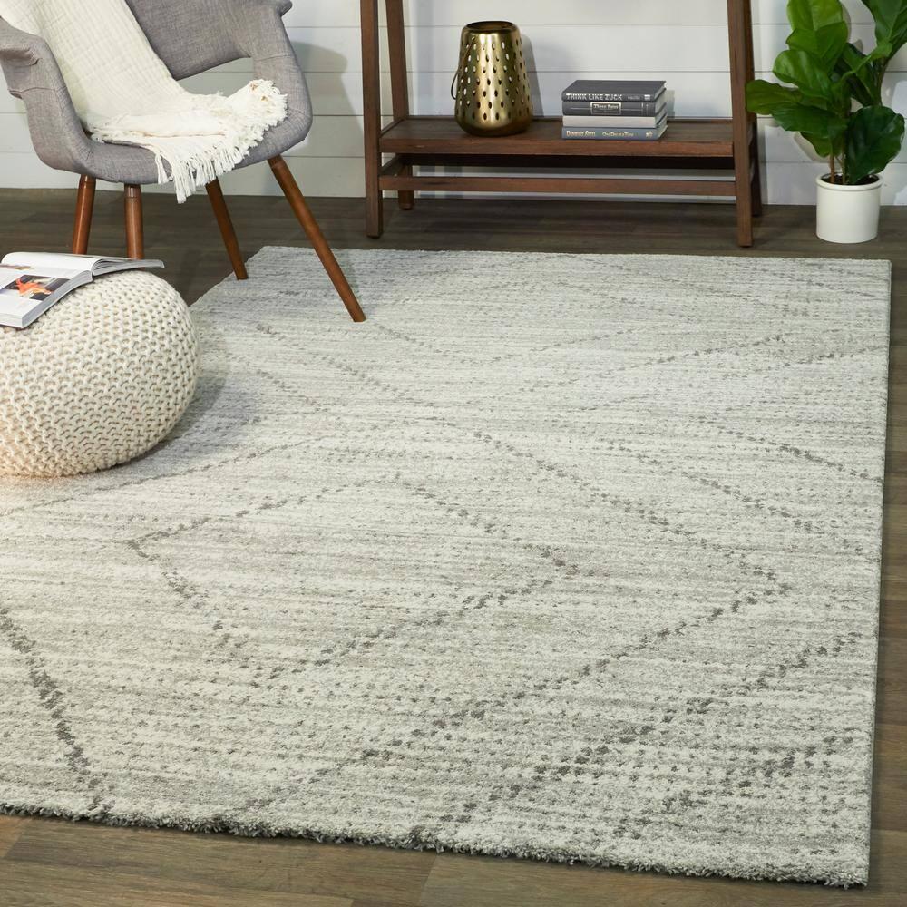 4'4"x6' Sienna Transitional Geometric Rug Gray - Balta Rugs: Venosa Area Rug, 4x6, Machine Made, Indoor Use