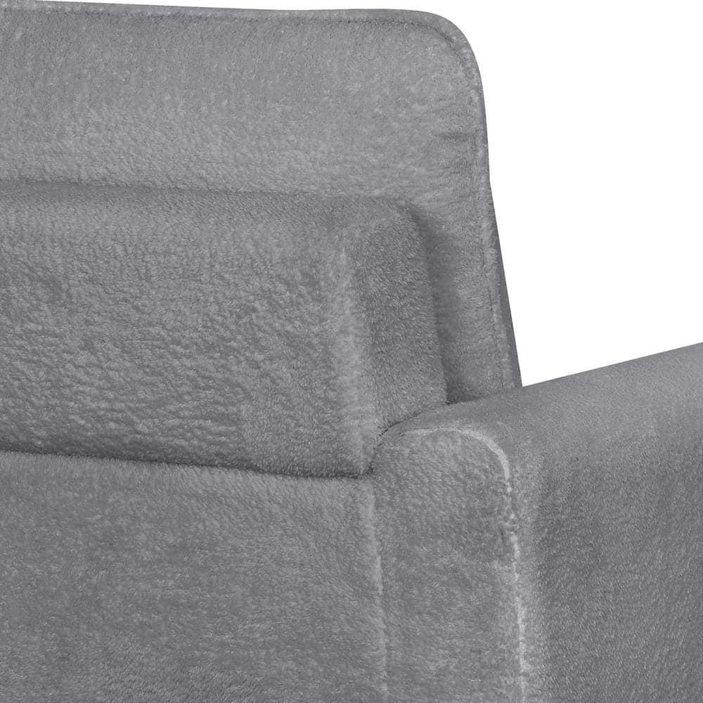 Lifestyle Solutions Lyndale Swivel Accent Chair Charcoal: High-Density Foam, Metal Legs, Scandinavian Style