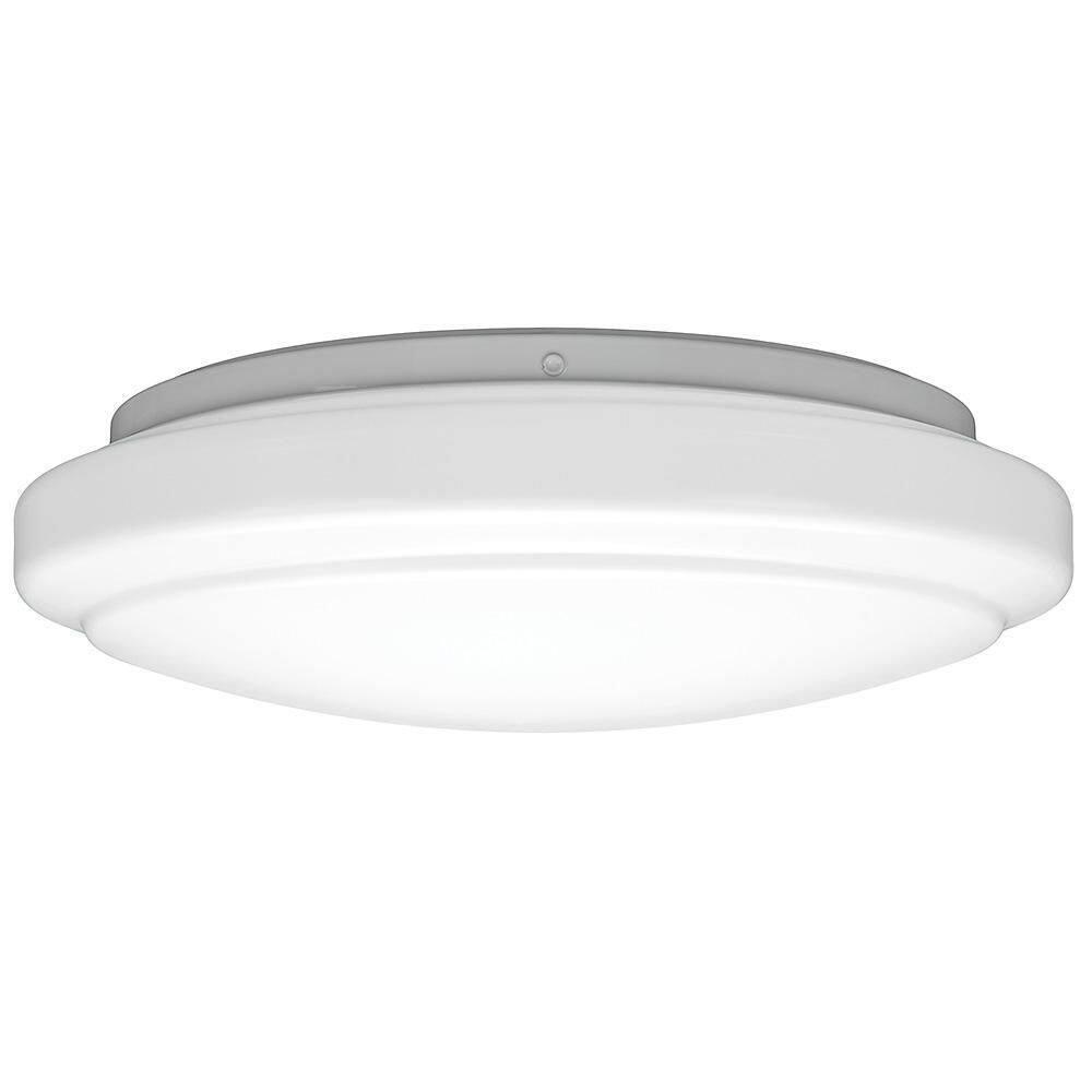 Hampton Bay 12 in. Round LED Flush Mount Light Pantry Laundry Closet Light 1000 Lumens Dimmable 4000K Bright White, 54074391