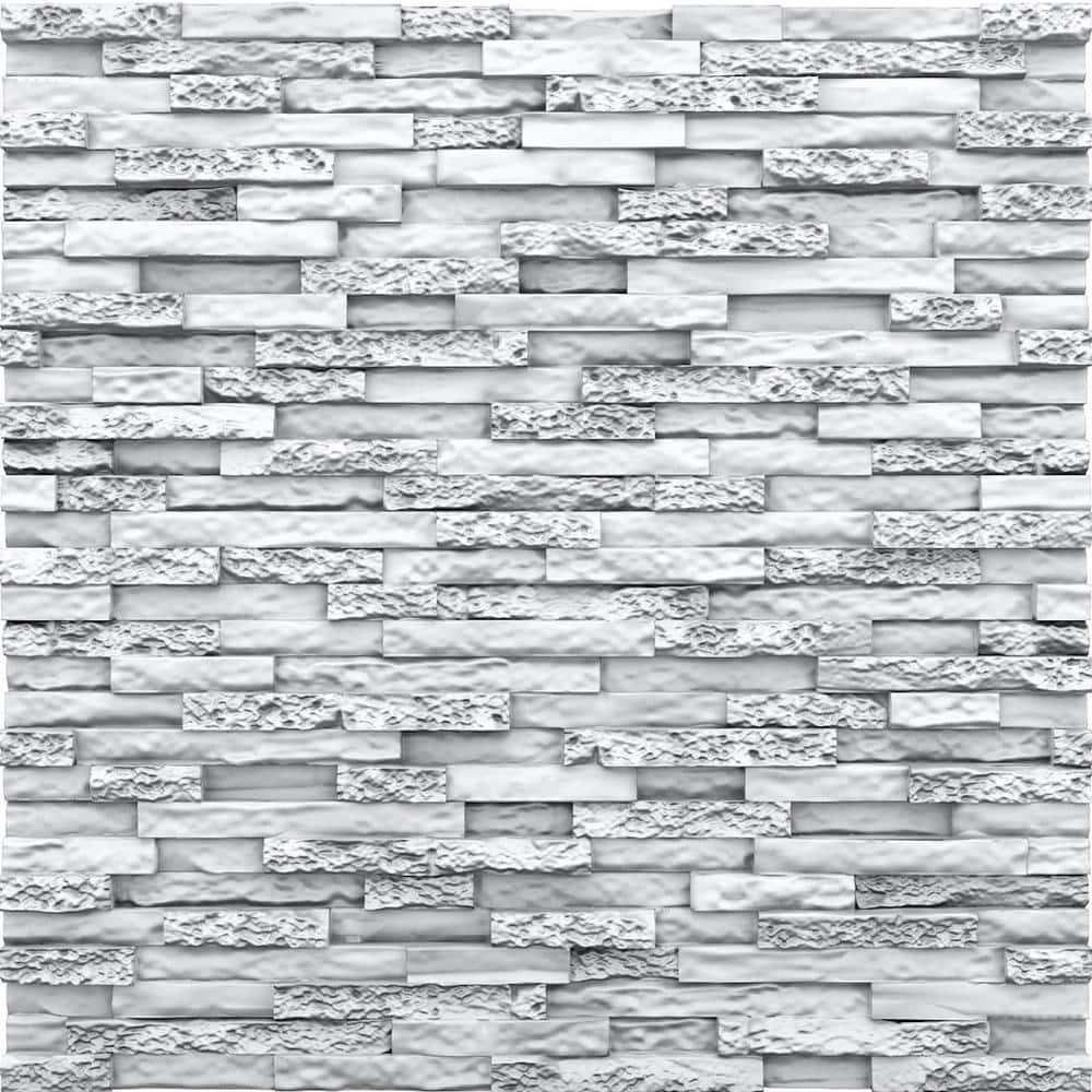 Stone 23.5" x 23.5" Seamless Glue-up 3D Wall Panels