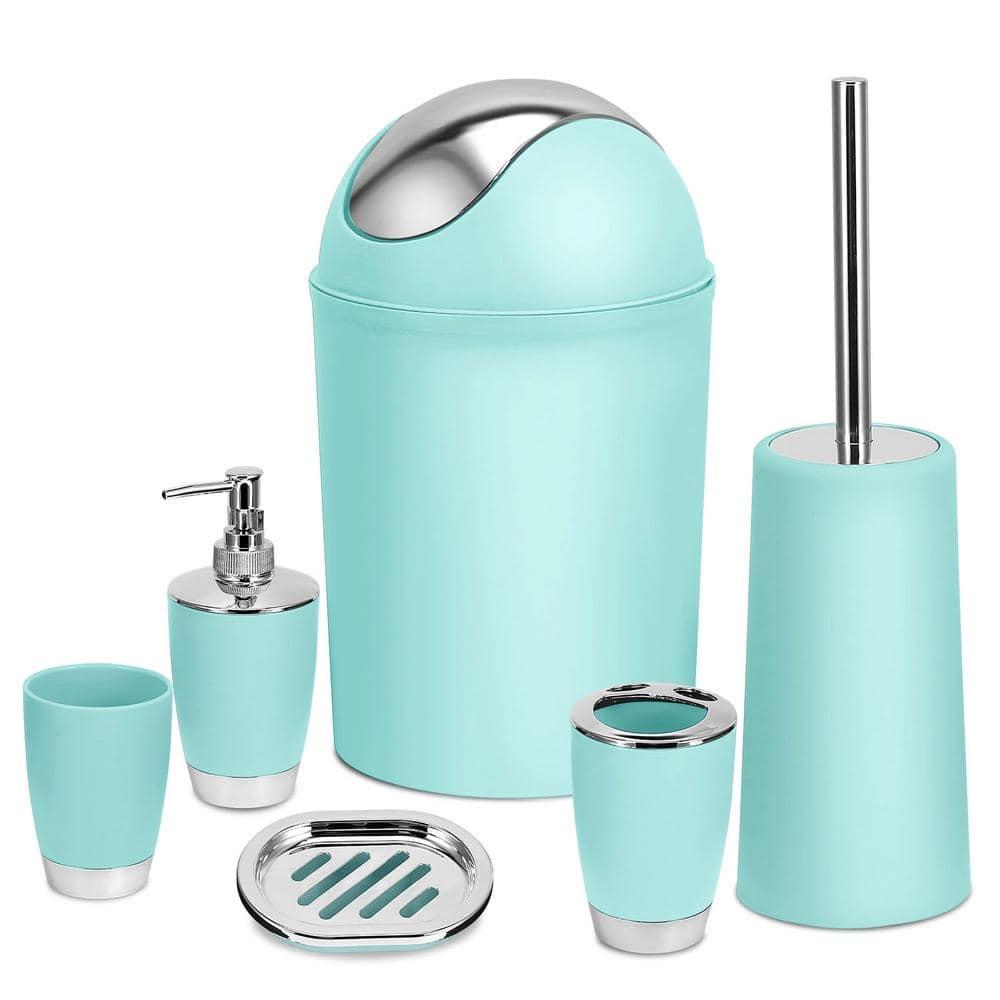 Kocaso 6 Pieces Bathroom Accessories Sets, Bathroom Set Ensemble Bathroom Toothbrush Holder Set