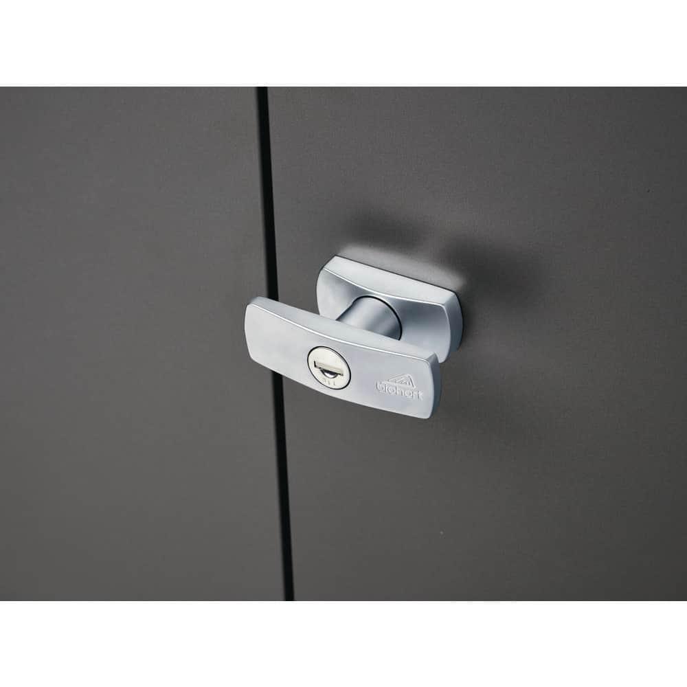 Biohort Biohort Romeo 4 ft. 3 in. W Metal Vertical Tool Shed in Dark Gray