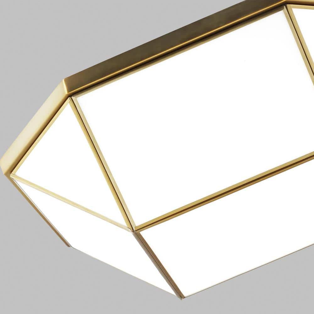 Morrison Satin Brass LED Energy Star Indoor/Outdoor Flush Mount