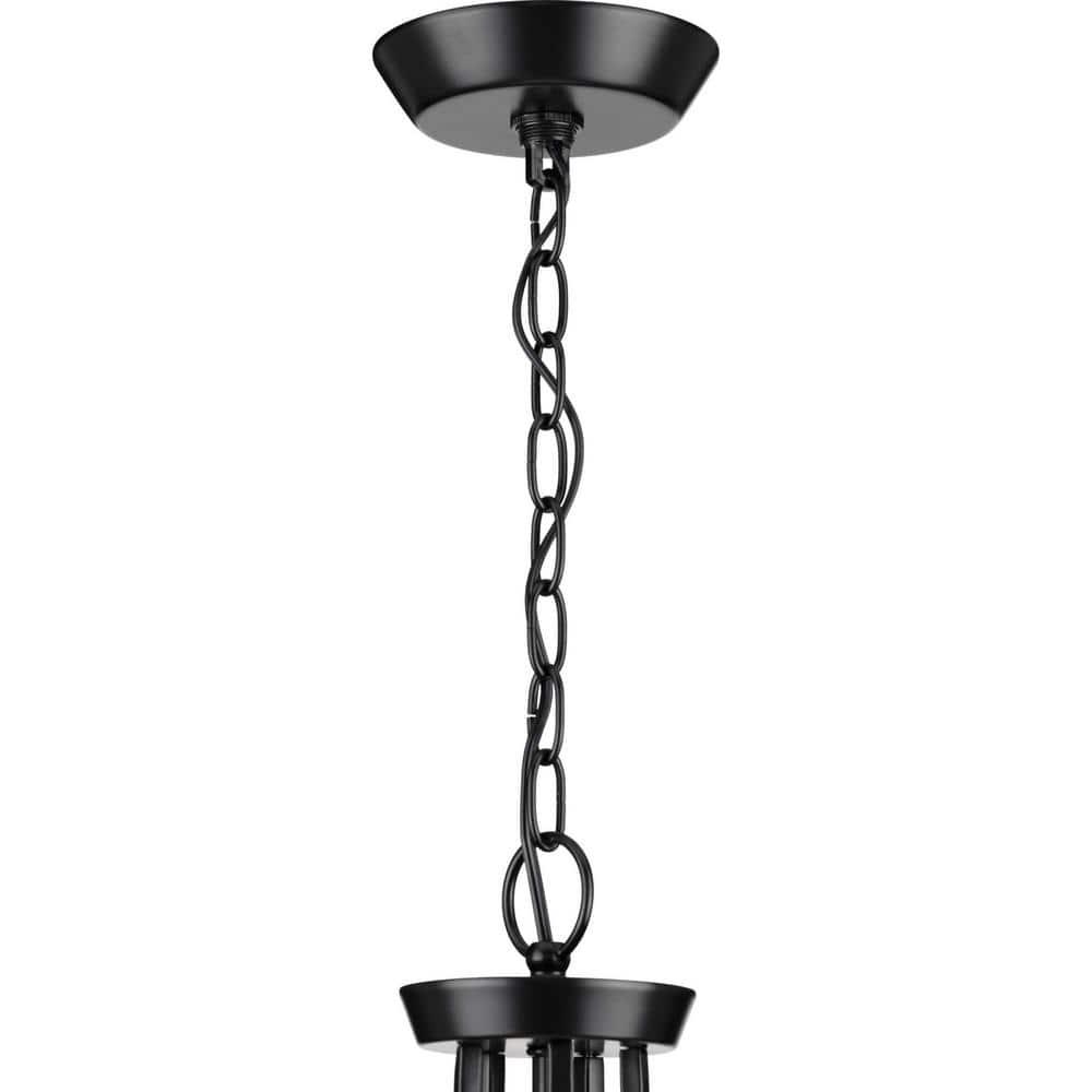 Progress Lighting, Lassiter Collection, 3-Light Foyer, Brushed Nickel, Clear Glass Shades