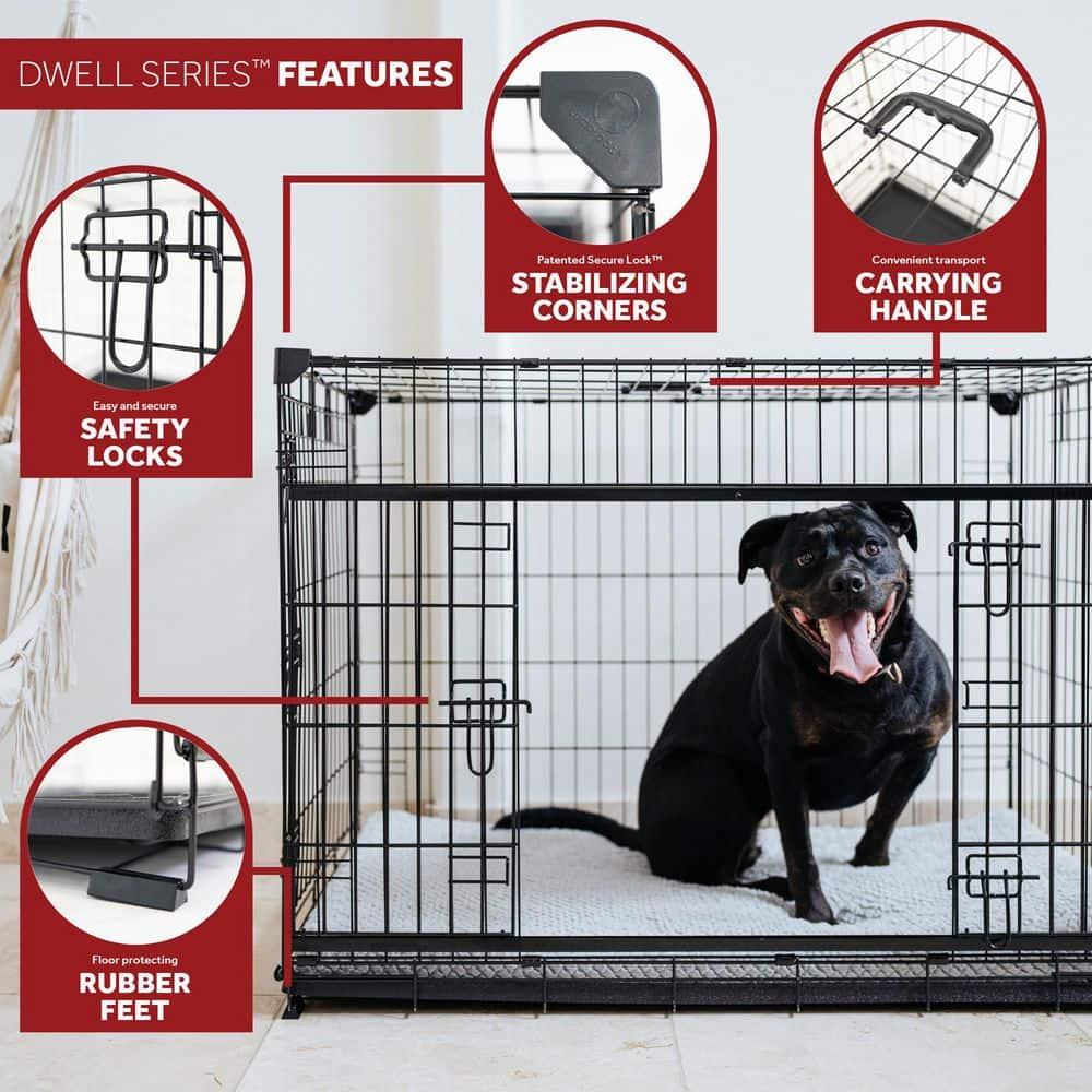 Lucky Dog Sliding Door Crates Pet Crate with Sliding Double Door