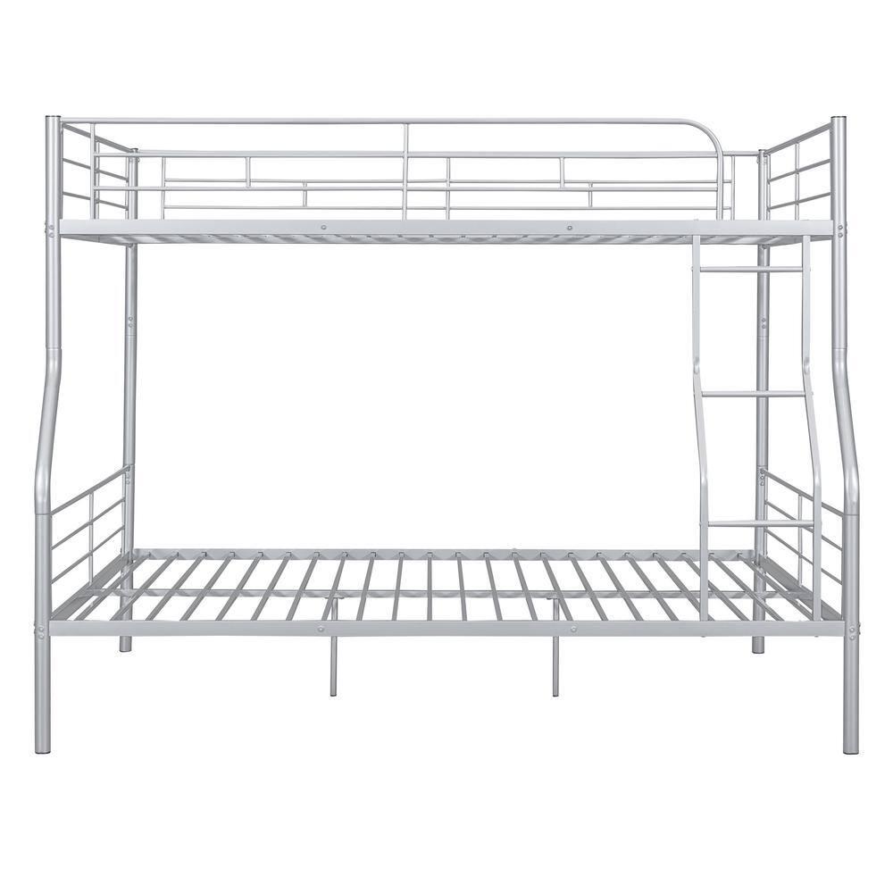 Full XL over Queen Metal Bunk Bed, Sliver