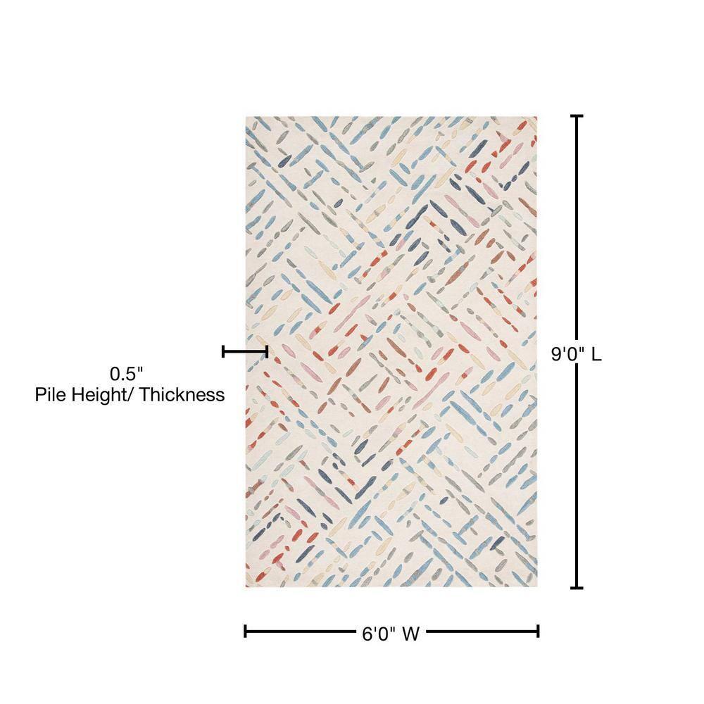 Mistana™ Charters Towers Abstract Handmade Tufted Wool Area Rug